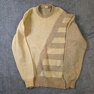 Vintage Cutty Sark 100% Wool Sweater Mens L Made In Italy Colorblock Knit